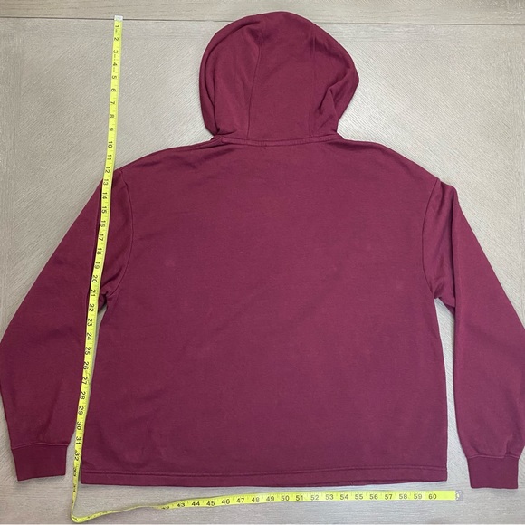 Nike Funnel Neck Pullover Women’s Size Large Burgundy & Gold Light Hoodie - Picture 6 of 11